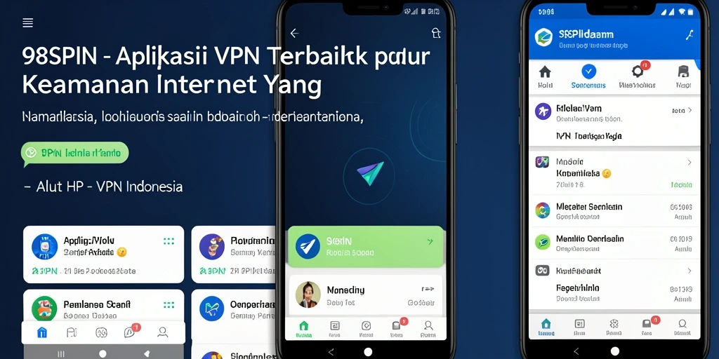 Tampilan antarmuka utama aplikasi 98SPIN yang sederhana dan efektif.