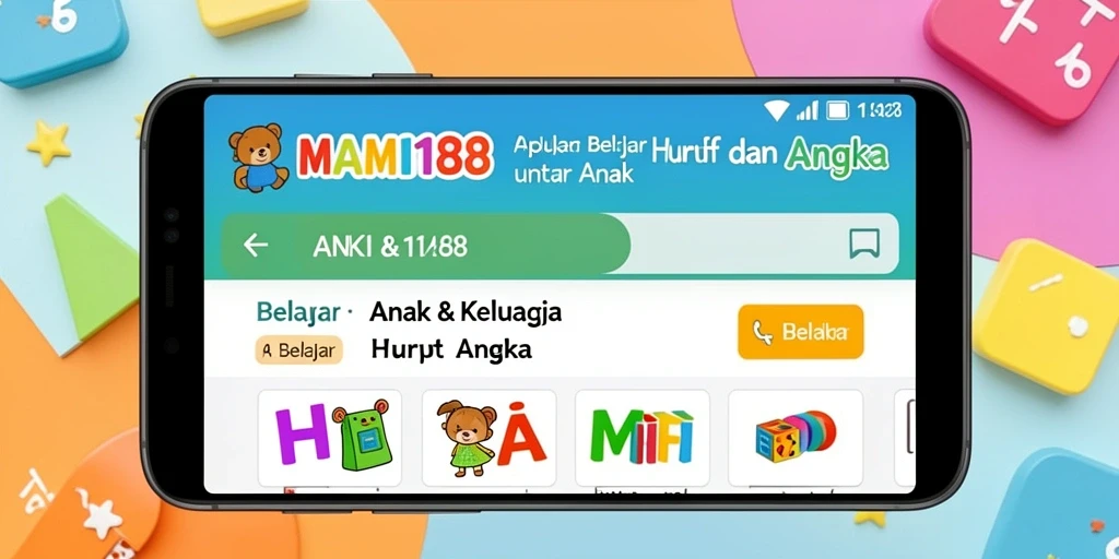 Tampilan antarmuka MAMI188 yang interaktif dan menarik bagi anak-anak.