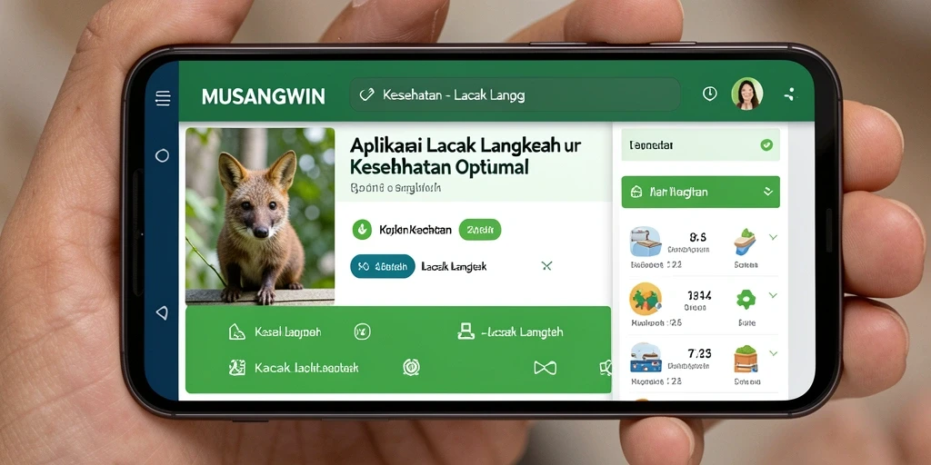 Antarmuka aplikasi Lacak Langkah MUSANGWIN yang menarik dan informatif.
