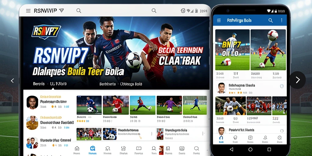 Antarmuka pengguna RSNVIP7 dengan informasi olahraga bola terkini.