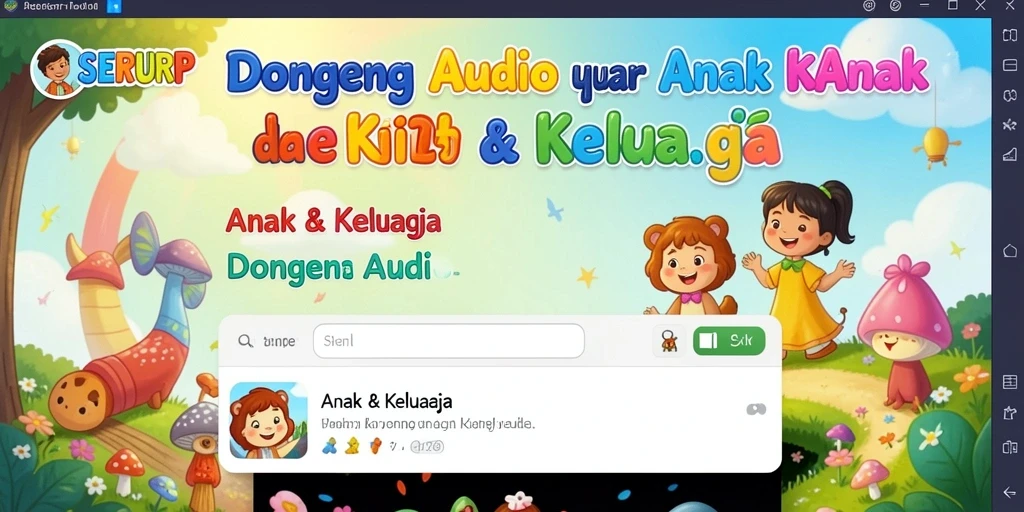 Antarmuka aplikasi SERURP yang ramah pengguna untuk Dongeng Audio.