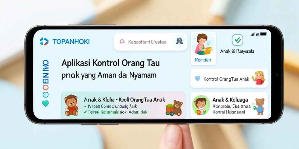 Tampilan antarmuka pengguna dari aplikasi Kontrol Orang Tua TOPANHOKI.