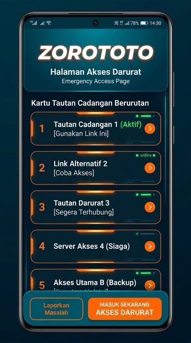 Akses Alternatif untuk Zorototo pada Android